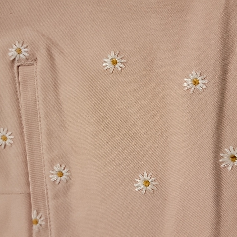 Old Navy Pink Skinny Pants with Floral Embroidery - Picture 2 of 11